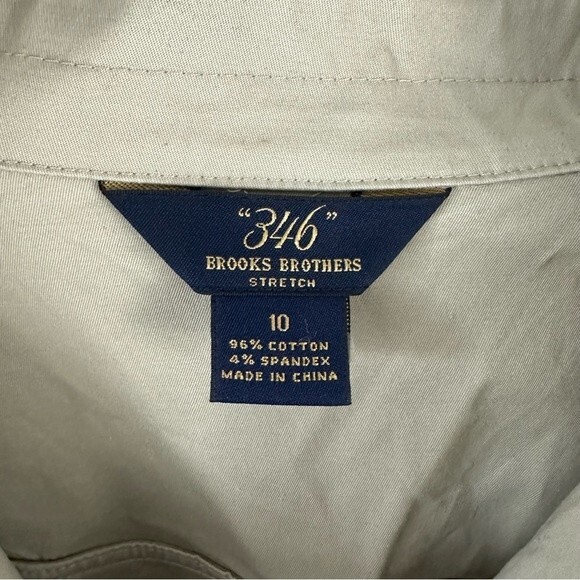 Brooks Brothers 346 Khaki Zip-Up Jacket Size 10 - Picture 12 of 15